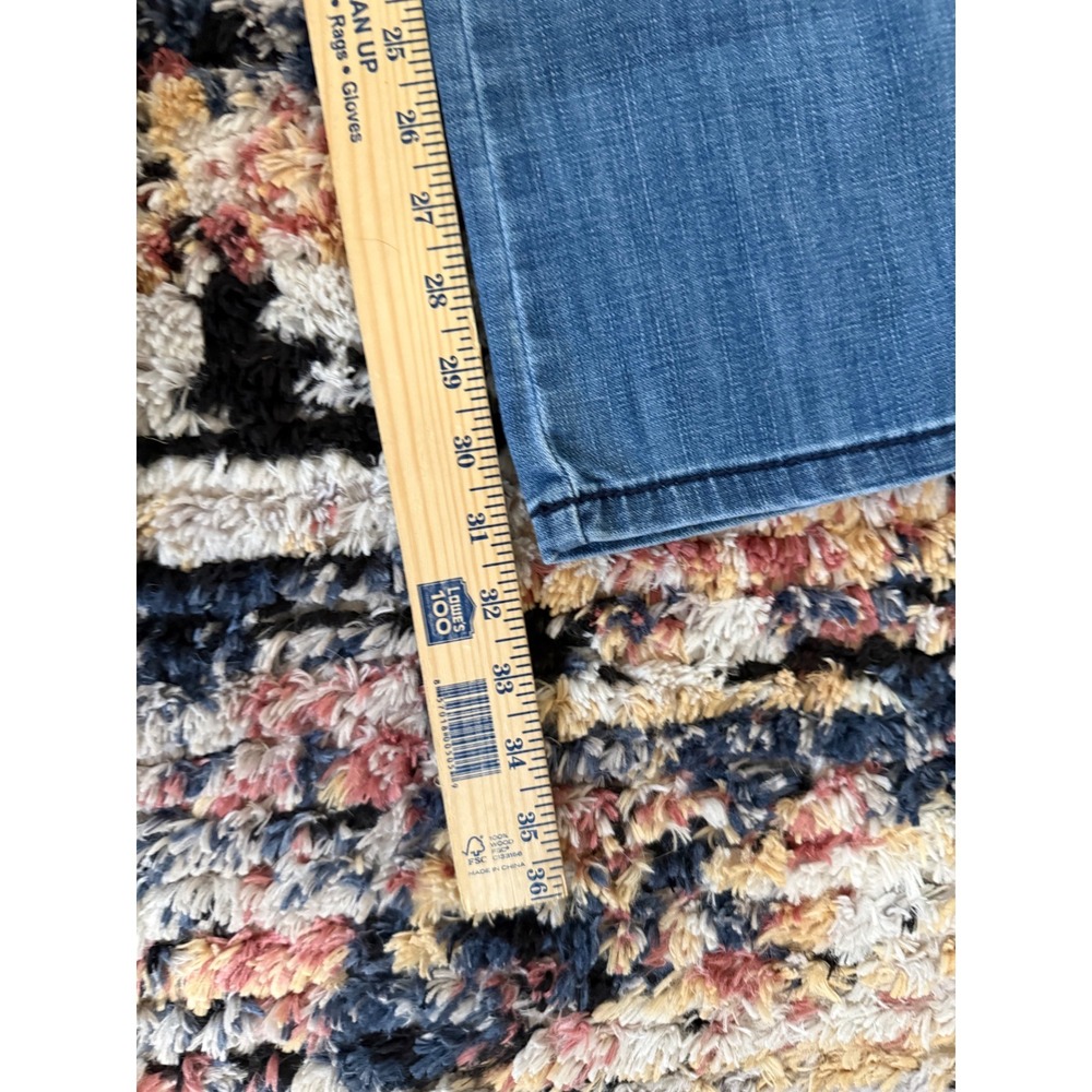 Rock 47 by Wrangler Womens Ultra Low Rise Bootcut Jeans Blue Embroidered 33x31 - Picture 7 of 9
